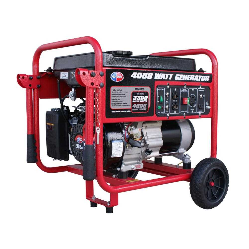 All Power 4000 Watt Generator Apgg4000, 4000w Gas Portable Generator for Home Use Power Backup, RV Standby, Hurricane Damage Restoration Power Backup, - Shop Hardware Tools Online Store