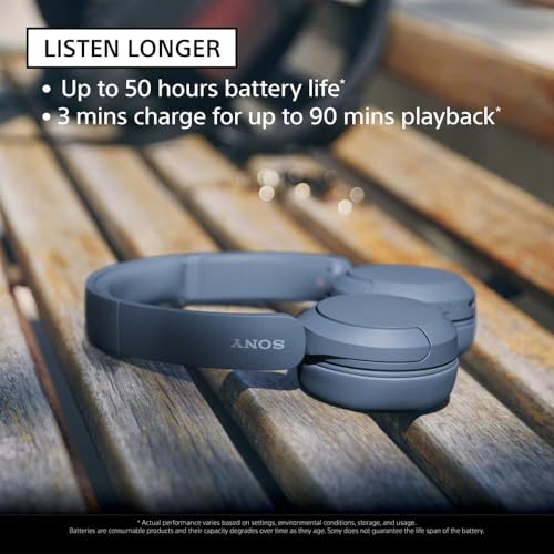 Sony WH-CH520 Wireless Bluetooth On-Ear Headphones with Microphone, Pink C668