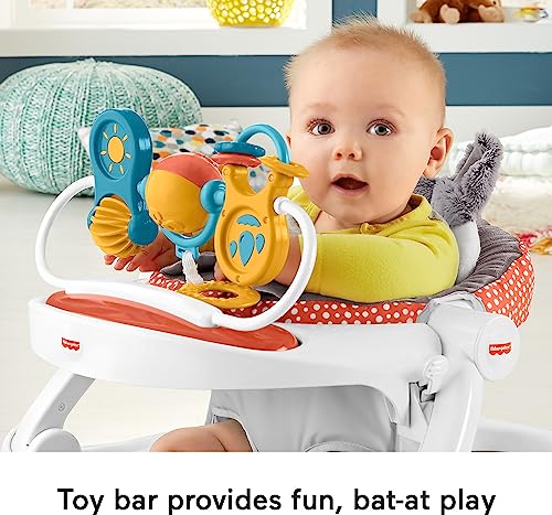 Fisher-Price Deluxe Sit-Me-Up Floor Seat with Removable Toys and Snack Tray T943601