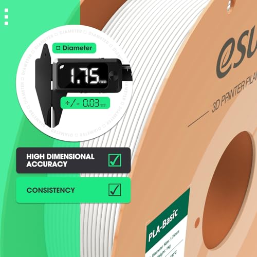 eSUN PLA Basic Filament 1.75mm 1KG Black 2Pack Y749548