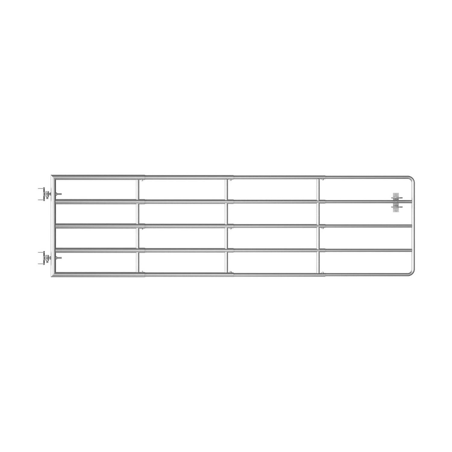 vidaXL 5 Bar Field Gate Steel 35.4 Silver M62413