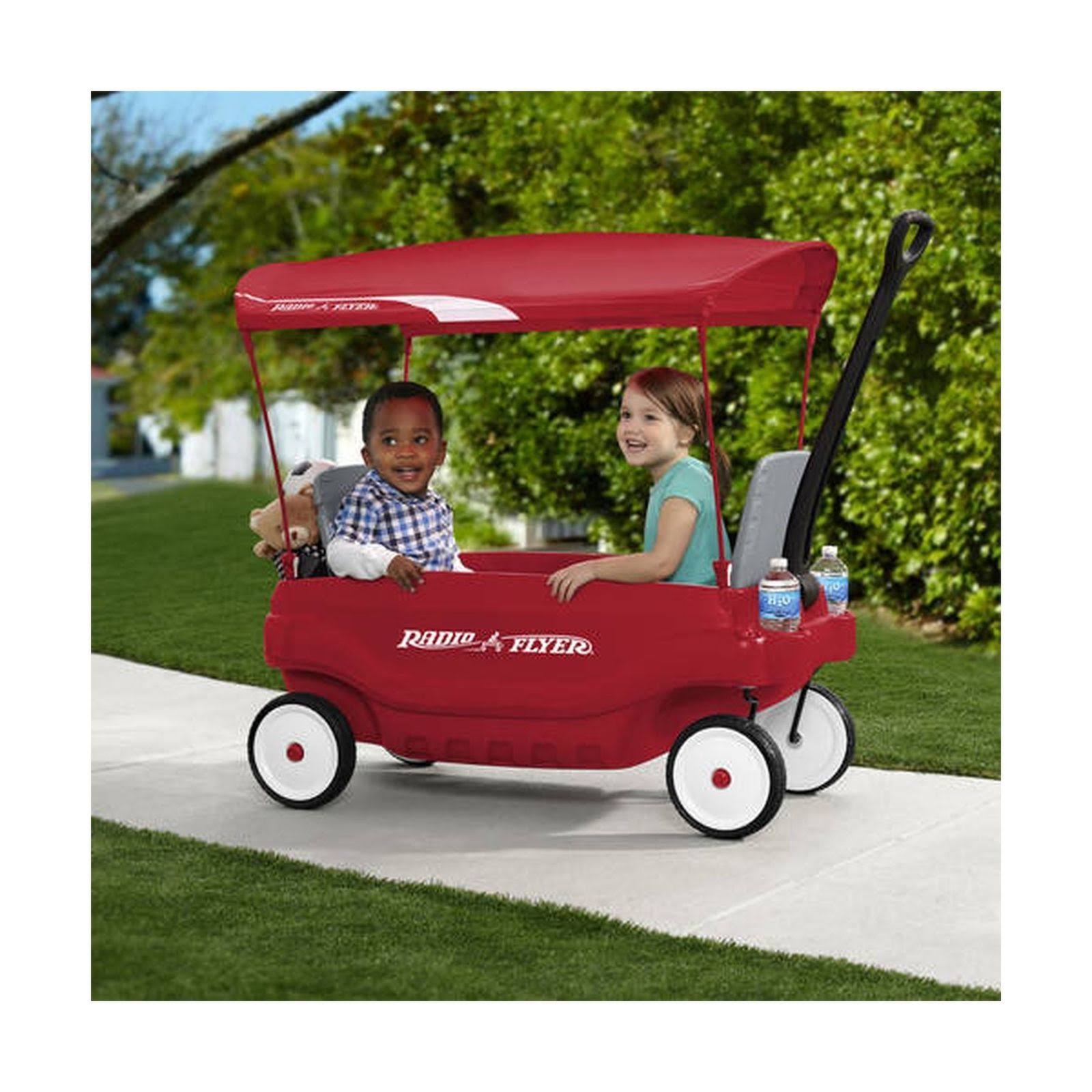 Radio Flyer Deluxe Family Canopy Wagon Red X6763