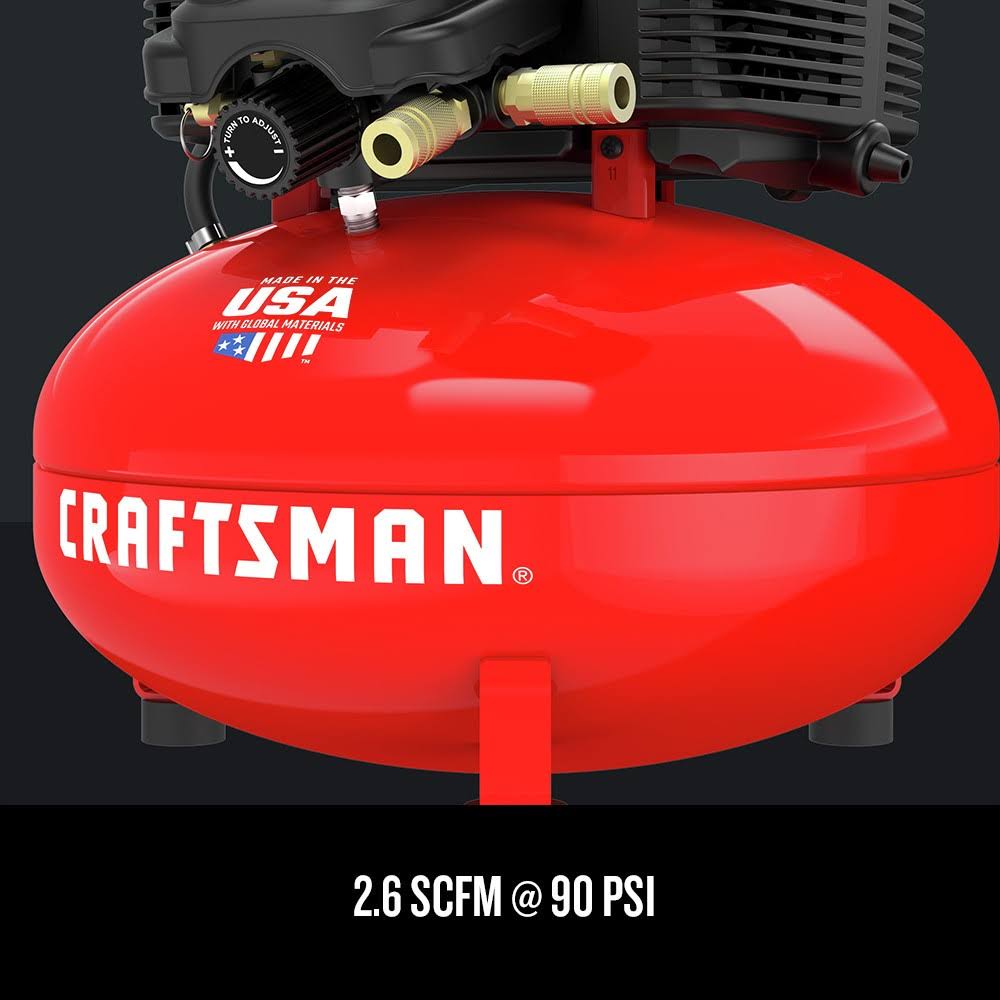 Craftsman CMEC6150R 0.8 HP 6 Gallon Oil-Free Pancake Air Compressor A359