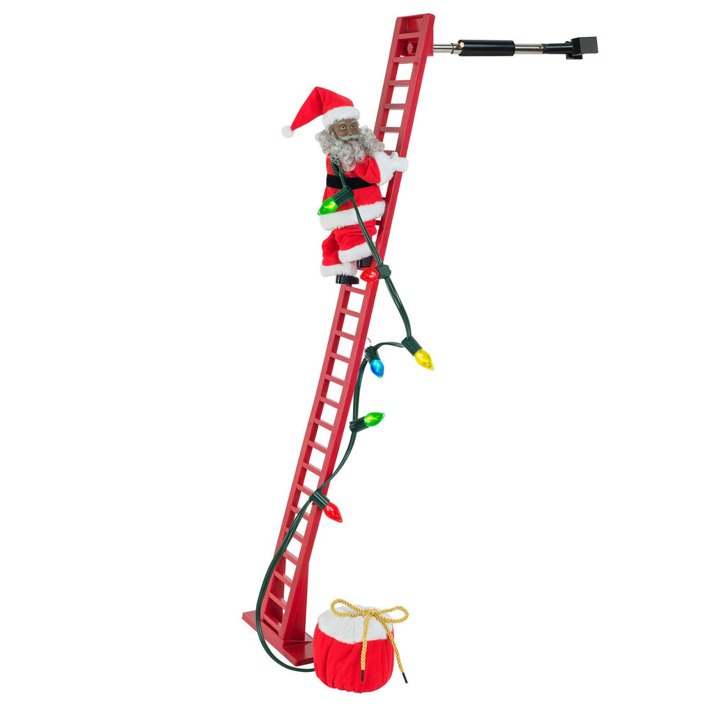Mr. Christmas Climbing African American Santa H5565