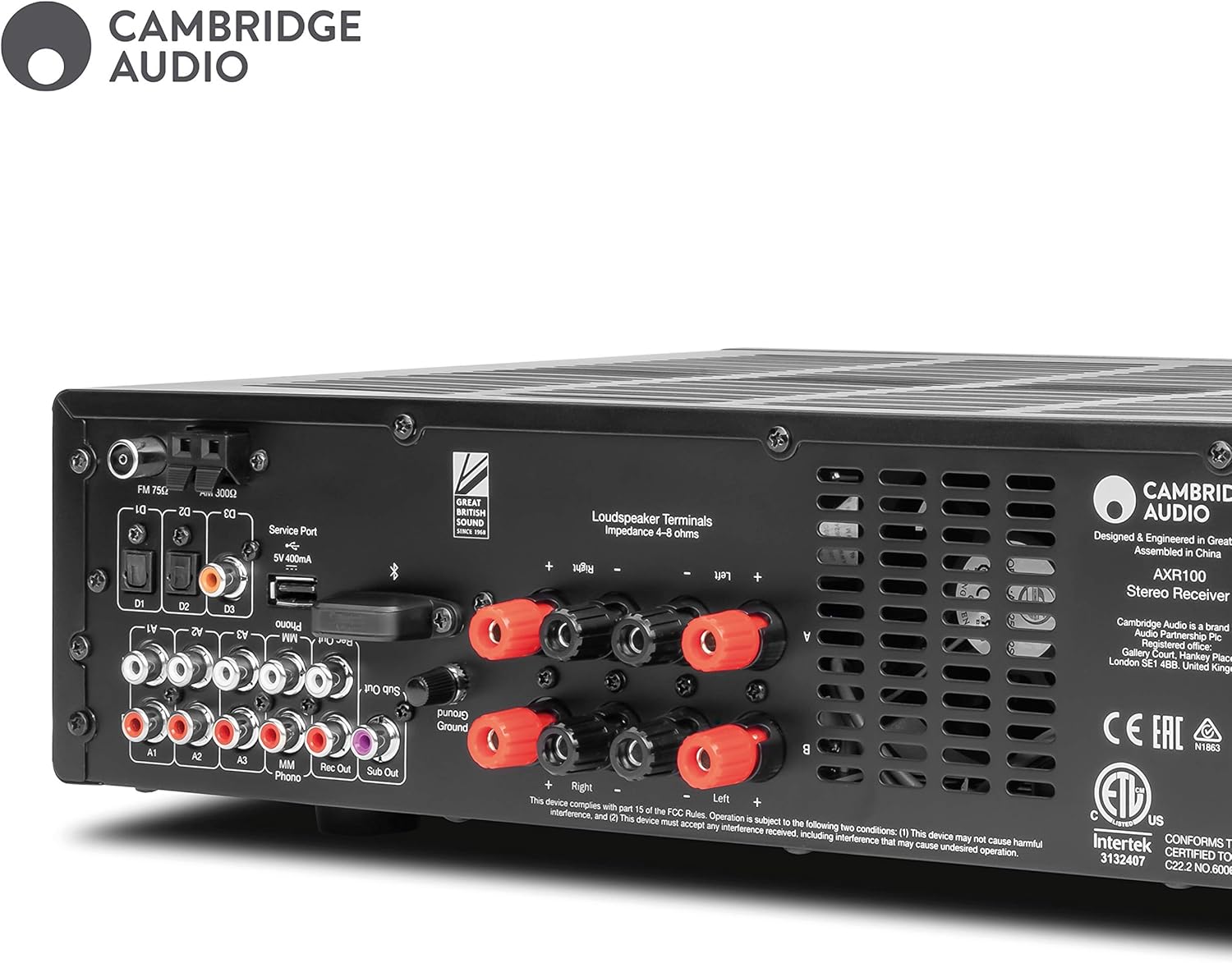 Cambridge Audio AXR100 100-Watt Stereo Receiver with Bluetooth Z141