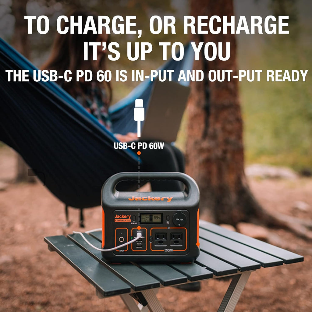 Jackery Explorer 300 Portable Power Station, 293Wh Lithium Battery, 300W AC Outlet L6251