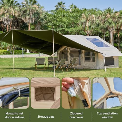 Inflatable Tent with Pump for 4-6 Person Camping, Waterproof Instant Setup E80331