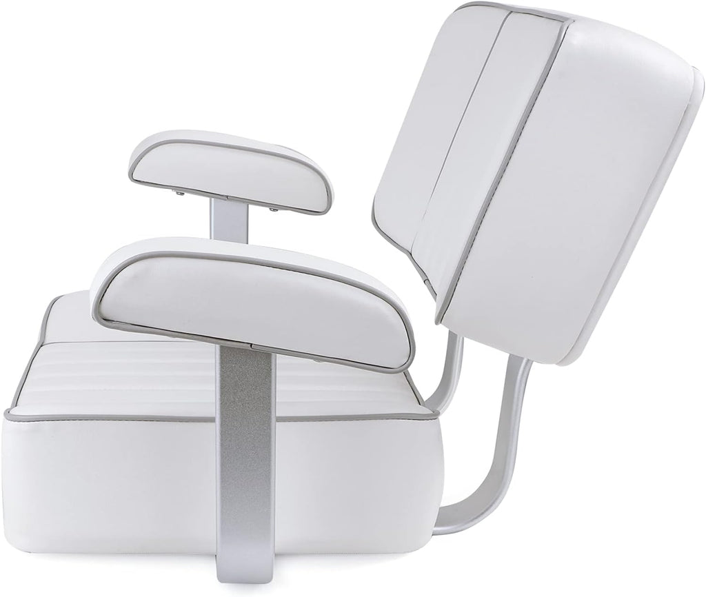 Captains Boat Seat With Arm Rest Grey Piping L943745