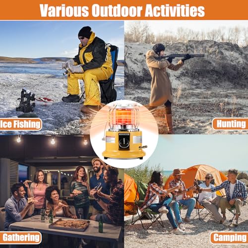 2 in 1 Propane Heater & Stove, 13000 BTU Portable Indoor with Handle H434