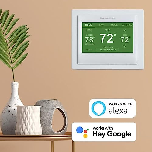 Honeywell Home RTH9585WF Wi-Fi Smart Color Thermostat, 7-Day Programmable, Touch Screen, Energy Star, Alexa Ready I259972