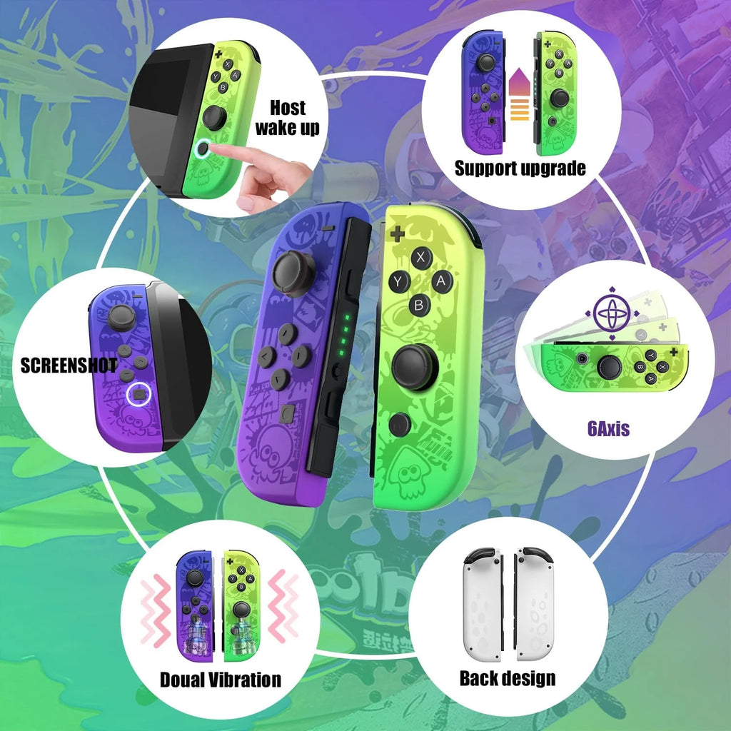 Nintendo Switch Controller Joy Con Splatoon Wireless Motion Control Q695