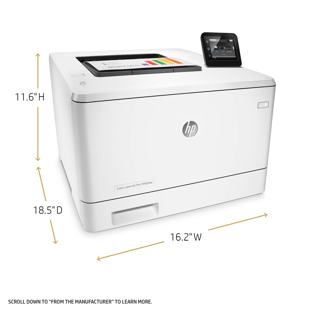 HP LaserJet Pro M452dw Wireless Color Laser Printer with Duplex Printing S57529