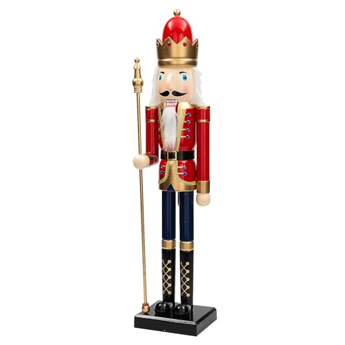 Fun Express 3 Ft. Green Wooden Holiday Nutcracker with Scepter L162