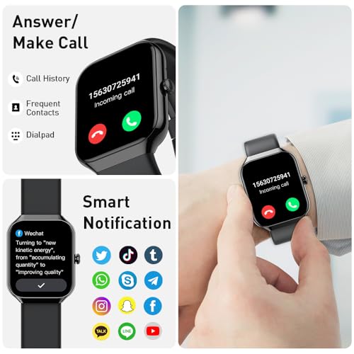 Smart Watch 1.96 HD Fitness Tracker with Heart Rate Monitor for Men Women X2198