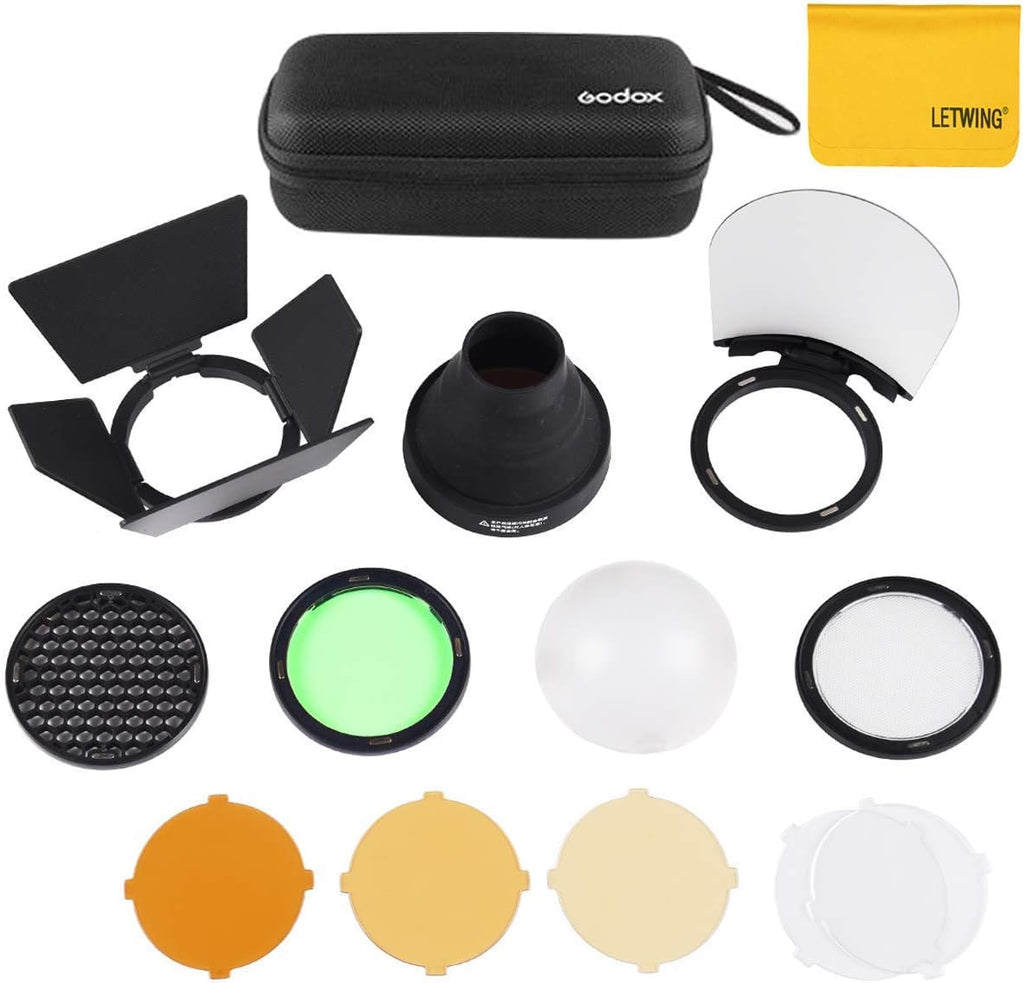 Godox AK-R1 Accessories Kit for Godox V1 Round Head Camera Flash and Godox H200R Round Flash Head to Godox AD200/Godox AD200pro Pocket Flash Light