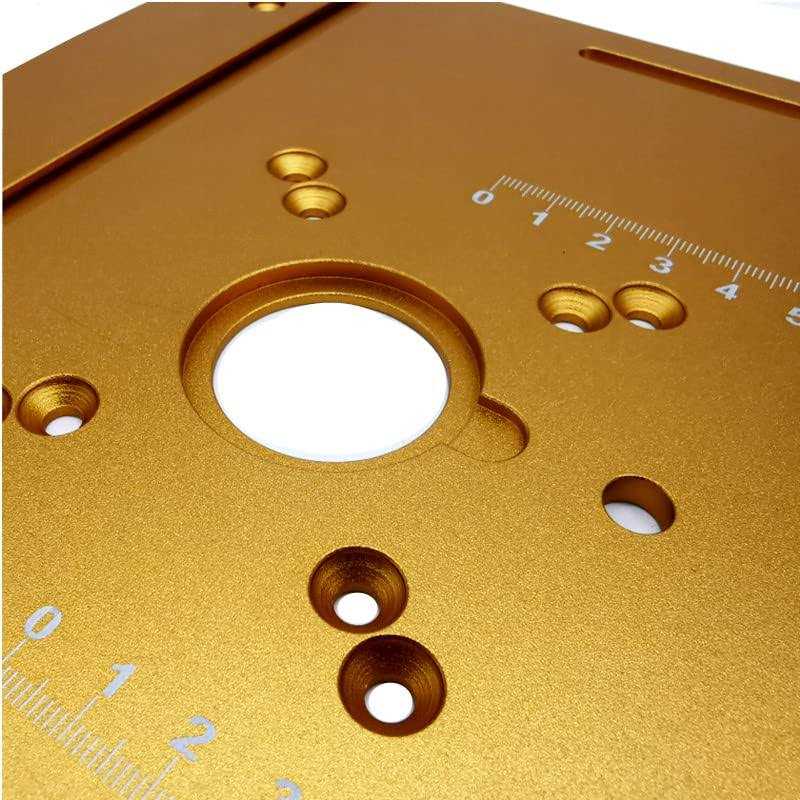 Aluminum Router Table Insert Plate with Miter Gauge for Woodworking T2685