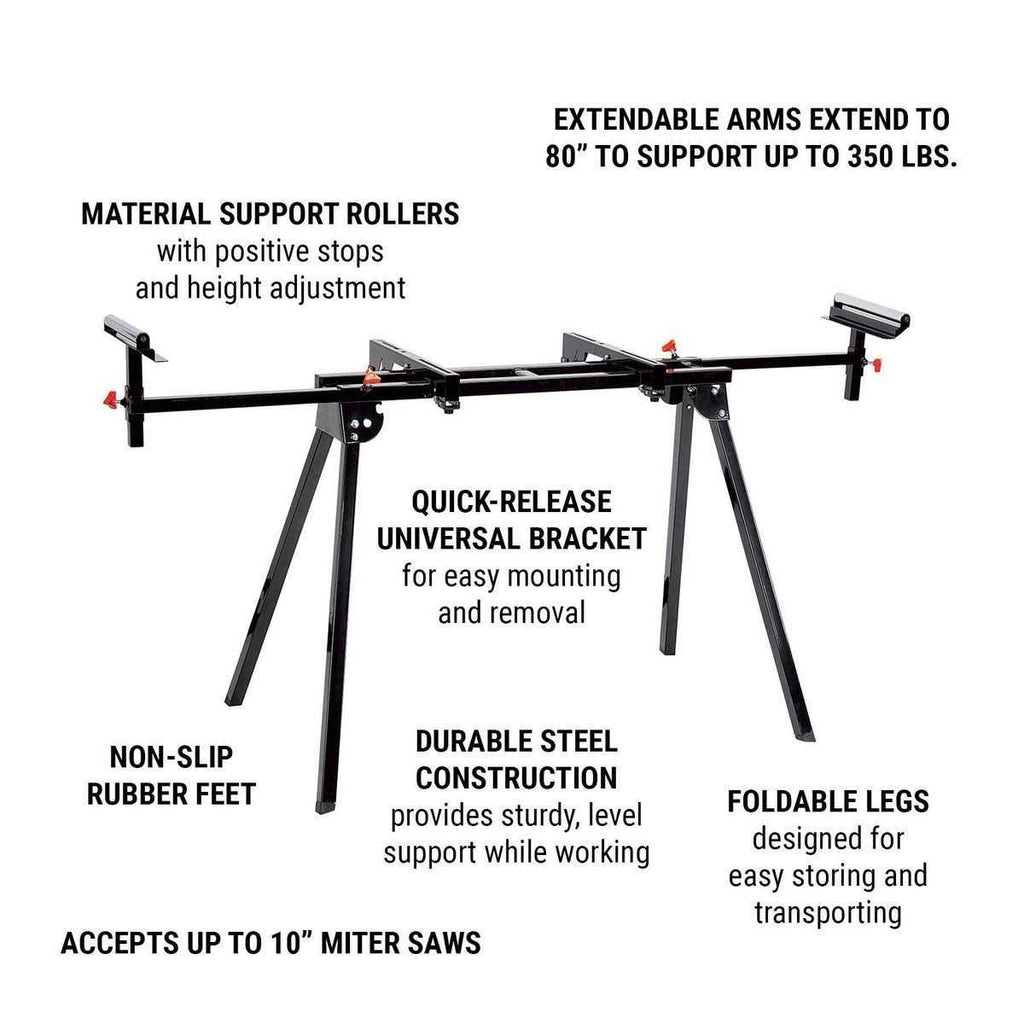 Warrior 350 lb. Folding Miter Saw Stand for Saws Up to 10 Z59878