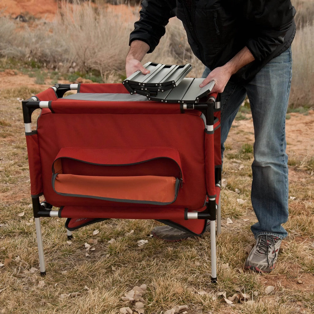 Camp Chef Mountain Series Sherpa Table & Organizer, Grey/Red O93880