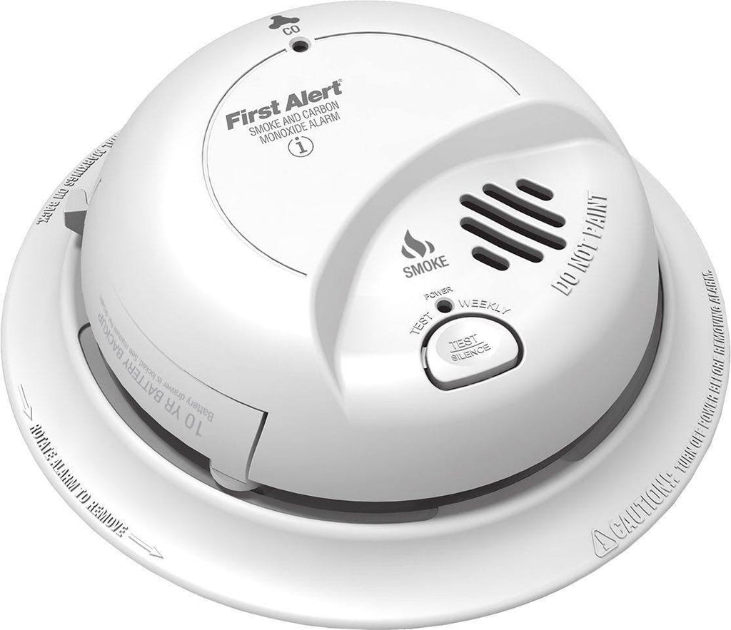 First Alert Hardwired AC Smoke and Carbon Monoxide Detector with 10 Year Sealed Battery Backup, Brk SC9120LBL