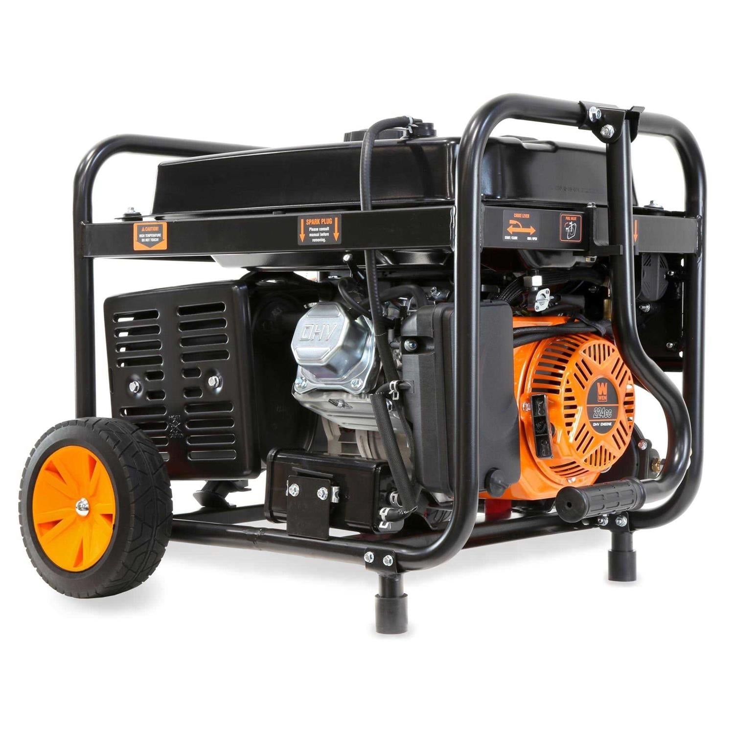 WEN 4750-Watt Dual Fuel Electric Start Portable Generator with Wheel Kit P362171