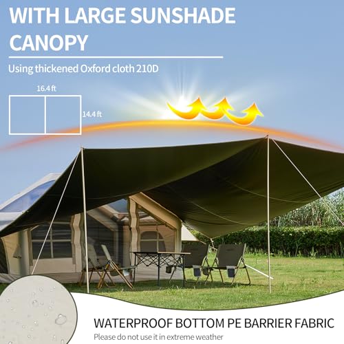 Inflatable Tent with Pump for 4-6 Person Camping, Waterproof Instant Setup E80331