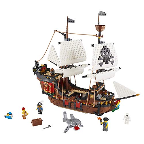 LEGO Creator 3 in 1 Pirate Ship Building Set 31109, 4 Minifigures, Ages 9+ G630