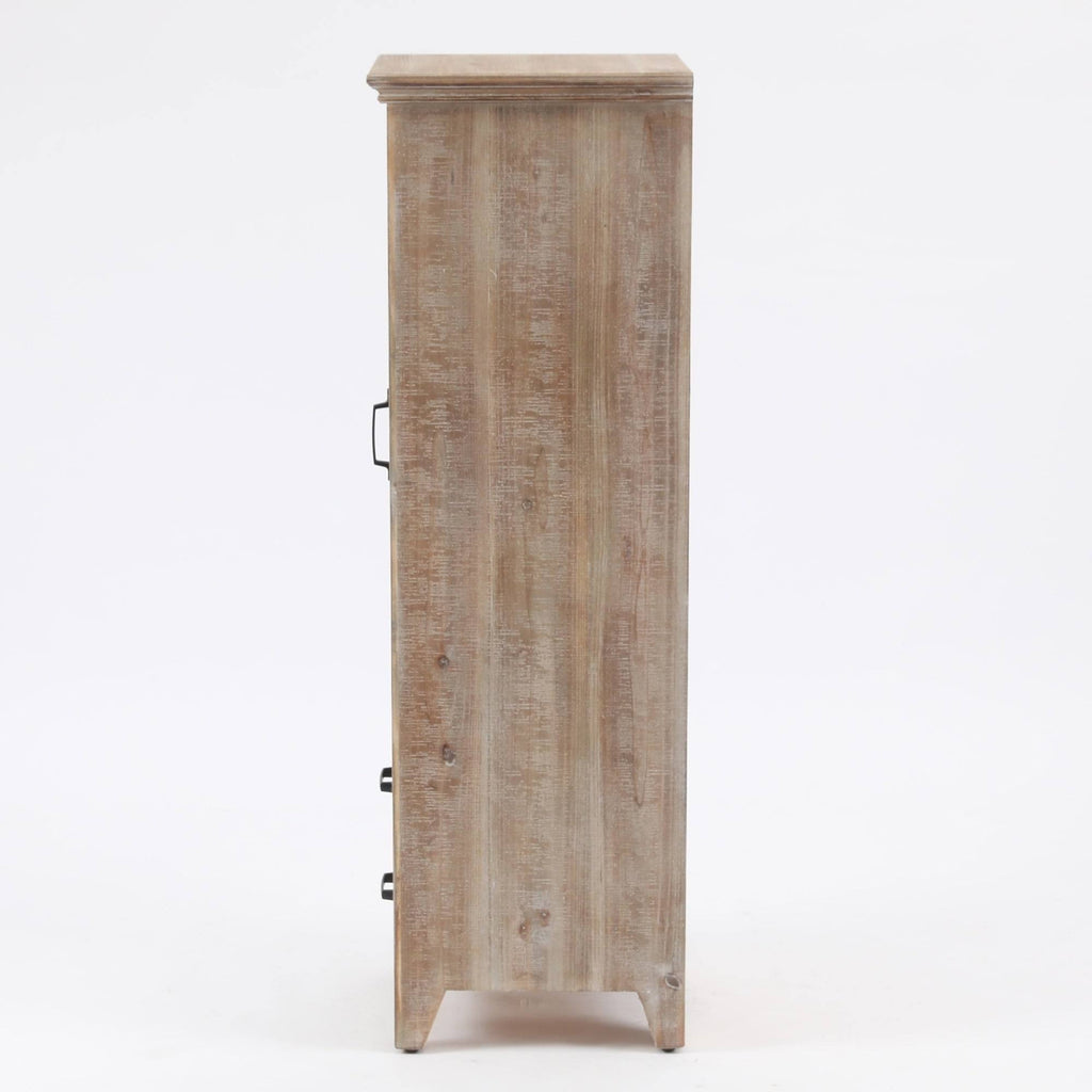 LuxenHome Metal and Wood Tall Tower Cabinet H3673