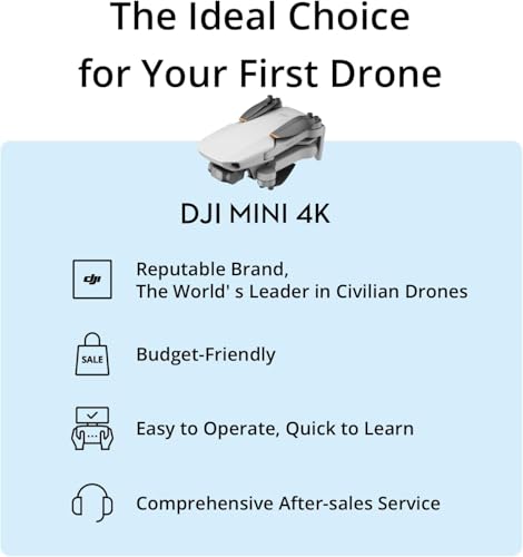 DJI Mini 4K Drone with Camera for Adults, 3-Axis Gimbal, 31-Min Flight, Bundle with Deco Gear Accessories L549