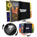 Puzzle Board with Drawers & Cover for 1000 Pieces, Wooden Jigsaw Table with Lazy Susan Spinning Cover X435