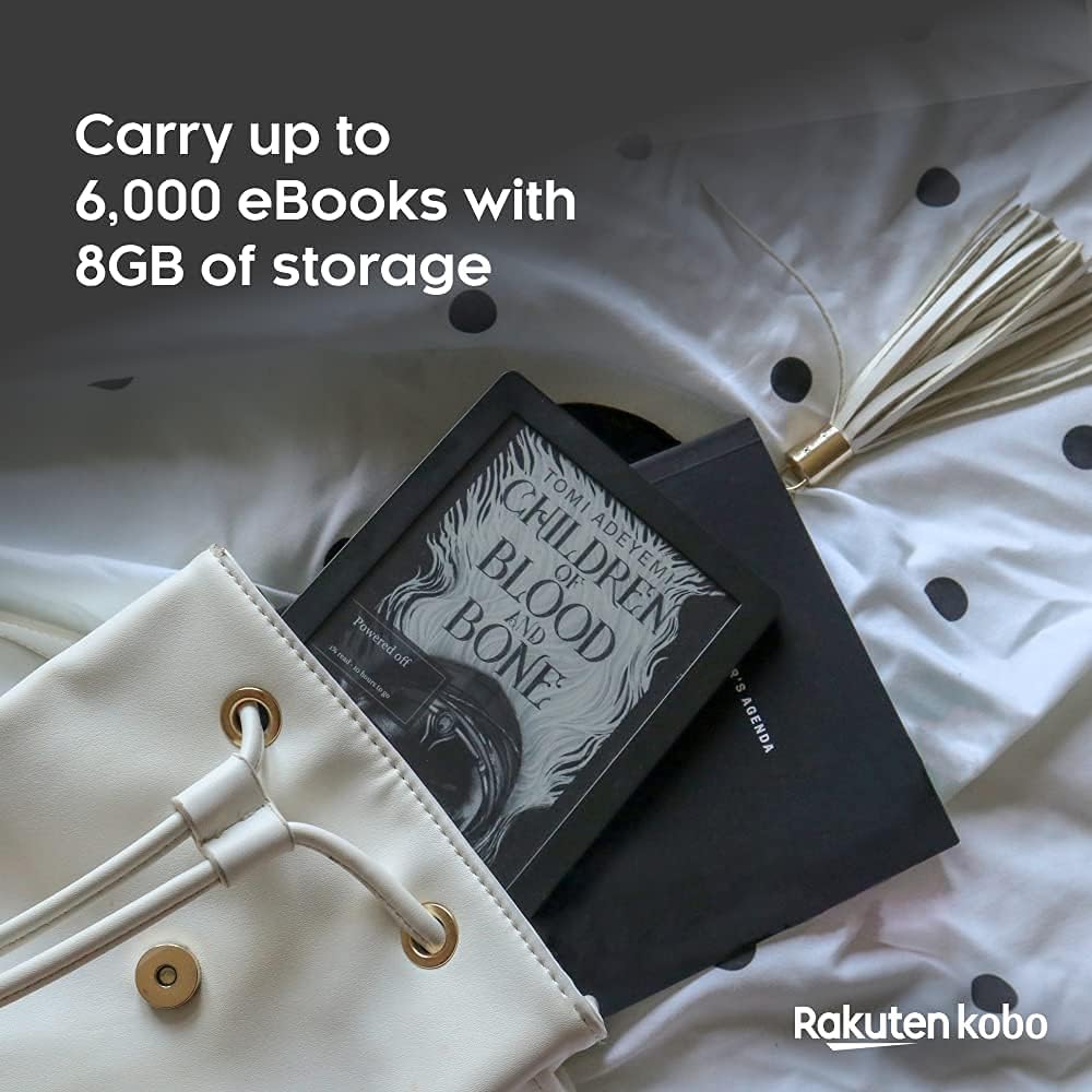 Kobo Clara HD eReader with 6" Glare Free Touchscreen, 8GB Storage, Black Q1835