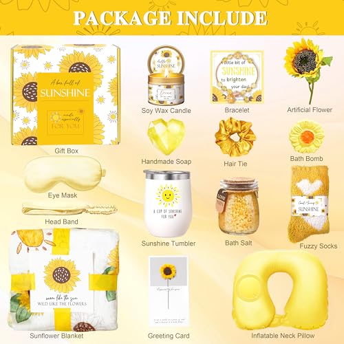 LUCOTIYA Self Care Gift Basket with Blanket for Women B366271