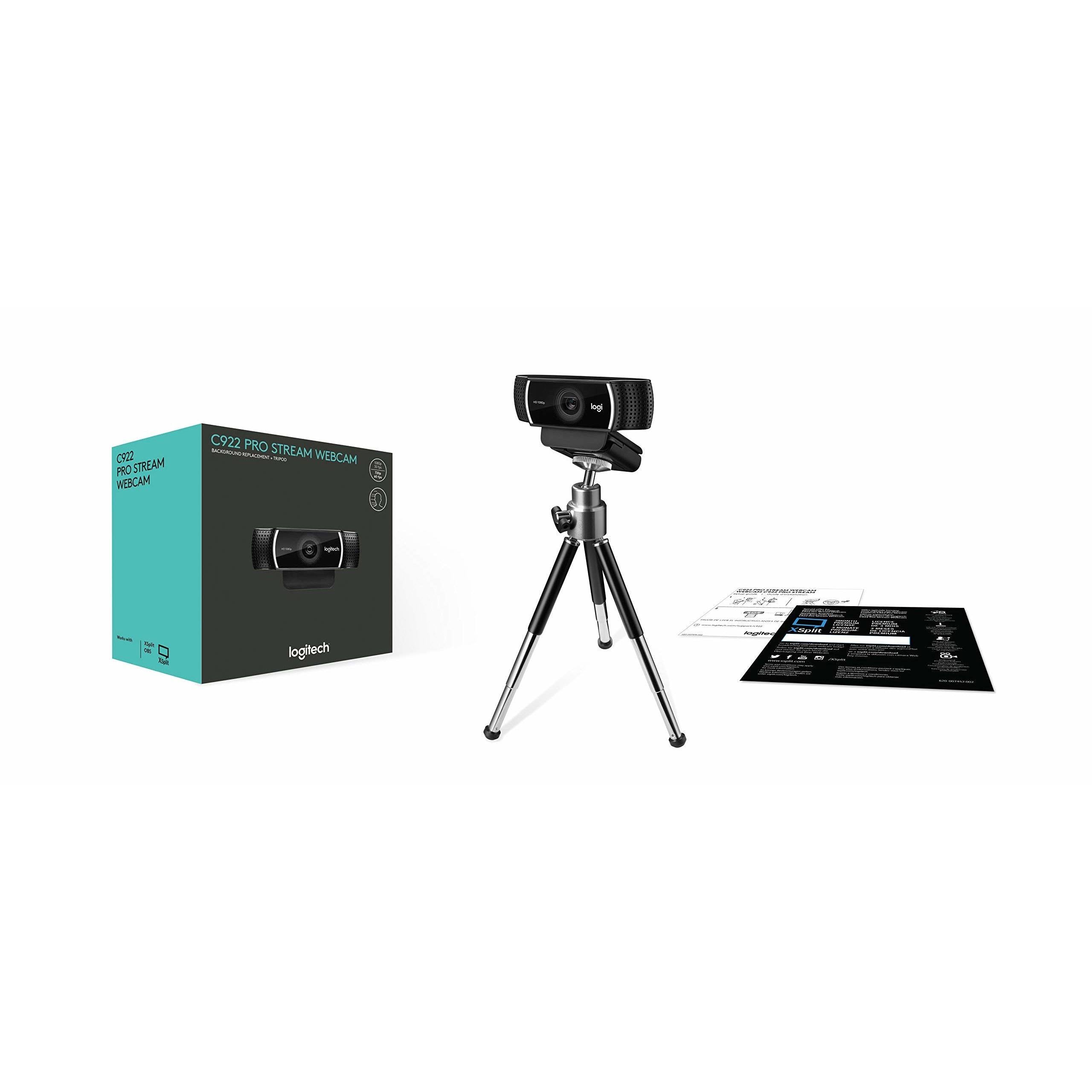 Logitech C922 Pro Stream HD Webcam 1080p Black Z396