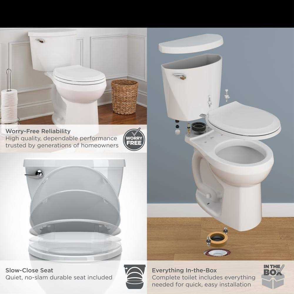 American Standard Reliant 2-piece 1.28 GPF Elongated Toilet in White C971315