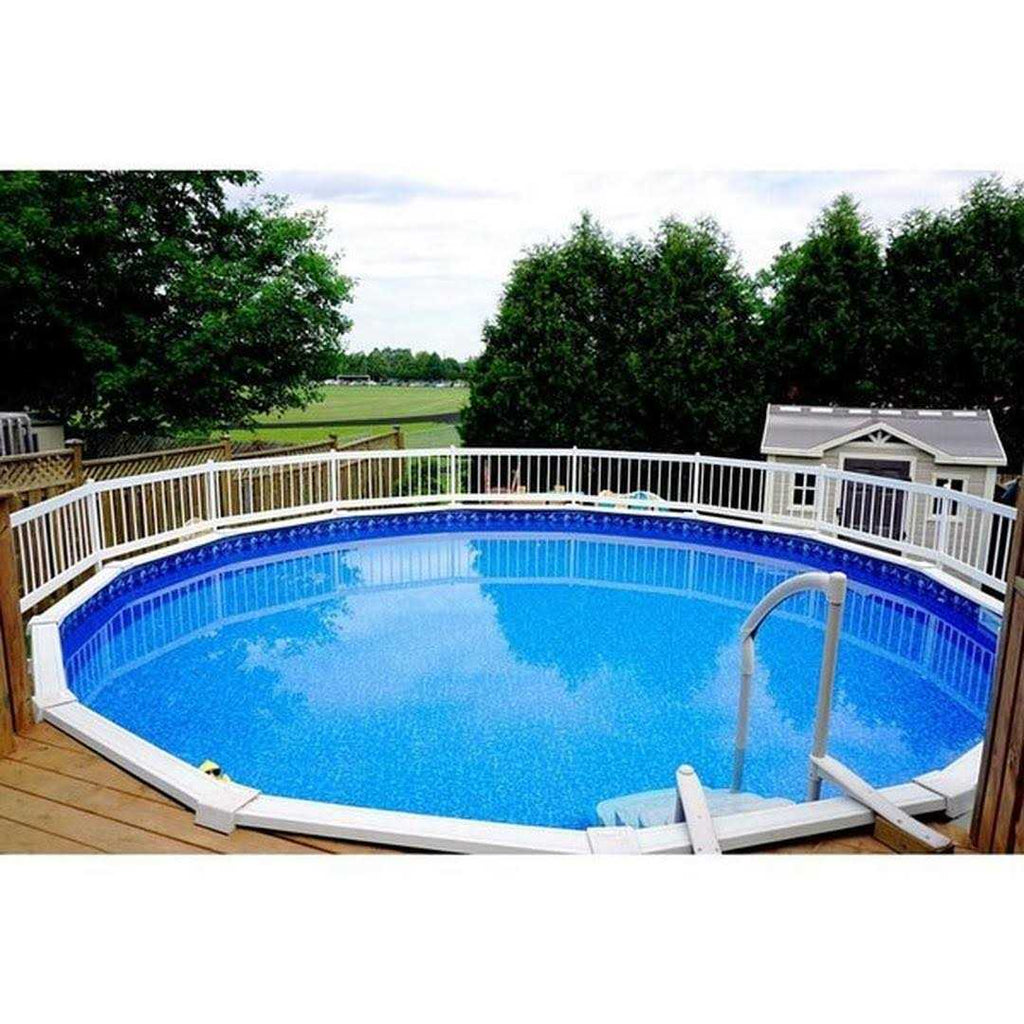 Vinyl Works 24 inch White Resin Above-Ground Pool Fence Kit Z94572