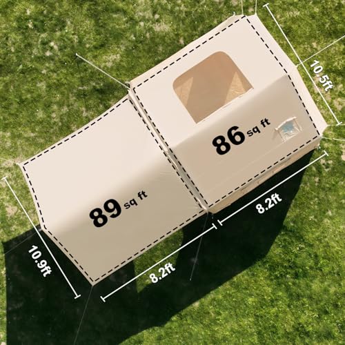 Inflatable Camping Tent with Hand Pump, Waterproof Oxford, 4-6 Person P40923