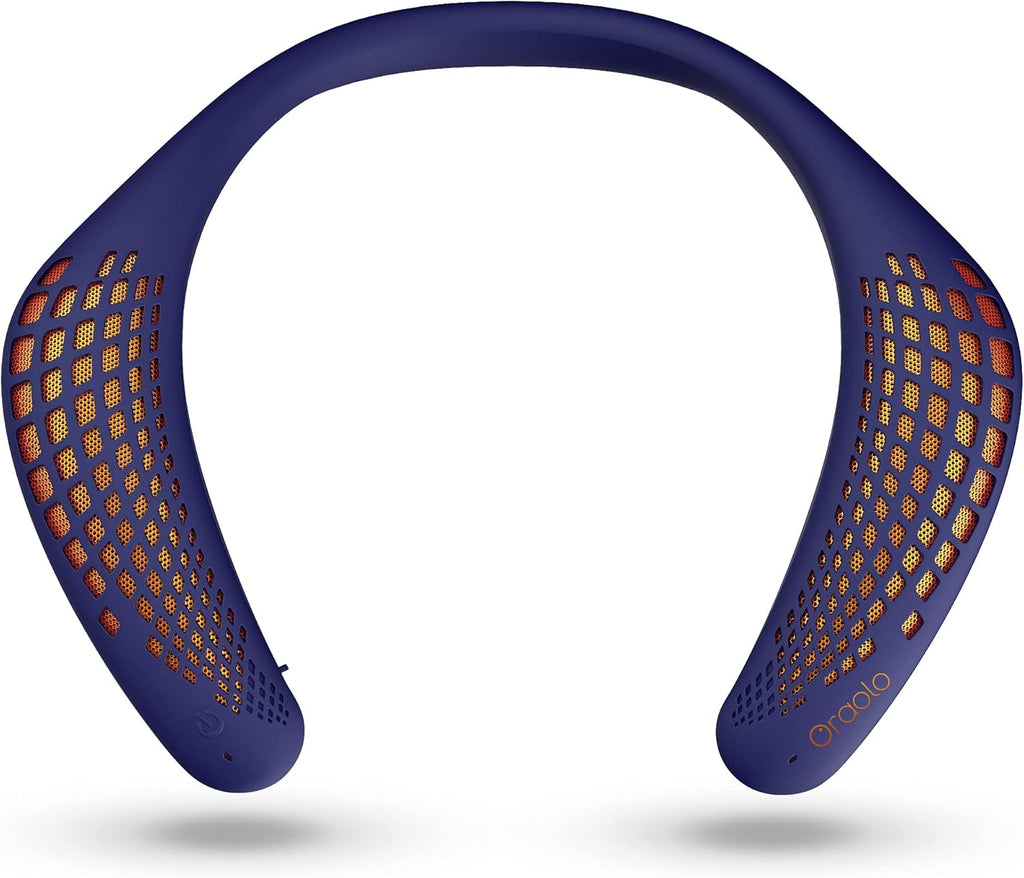 Oraolo Neckband Bluetooth Speaker, Wireless Wearable, 3D Stereo Sound, Black O249282