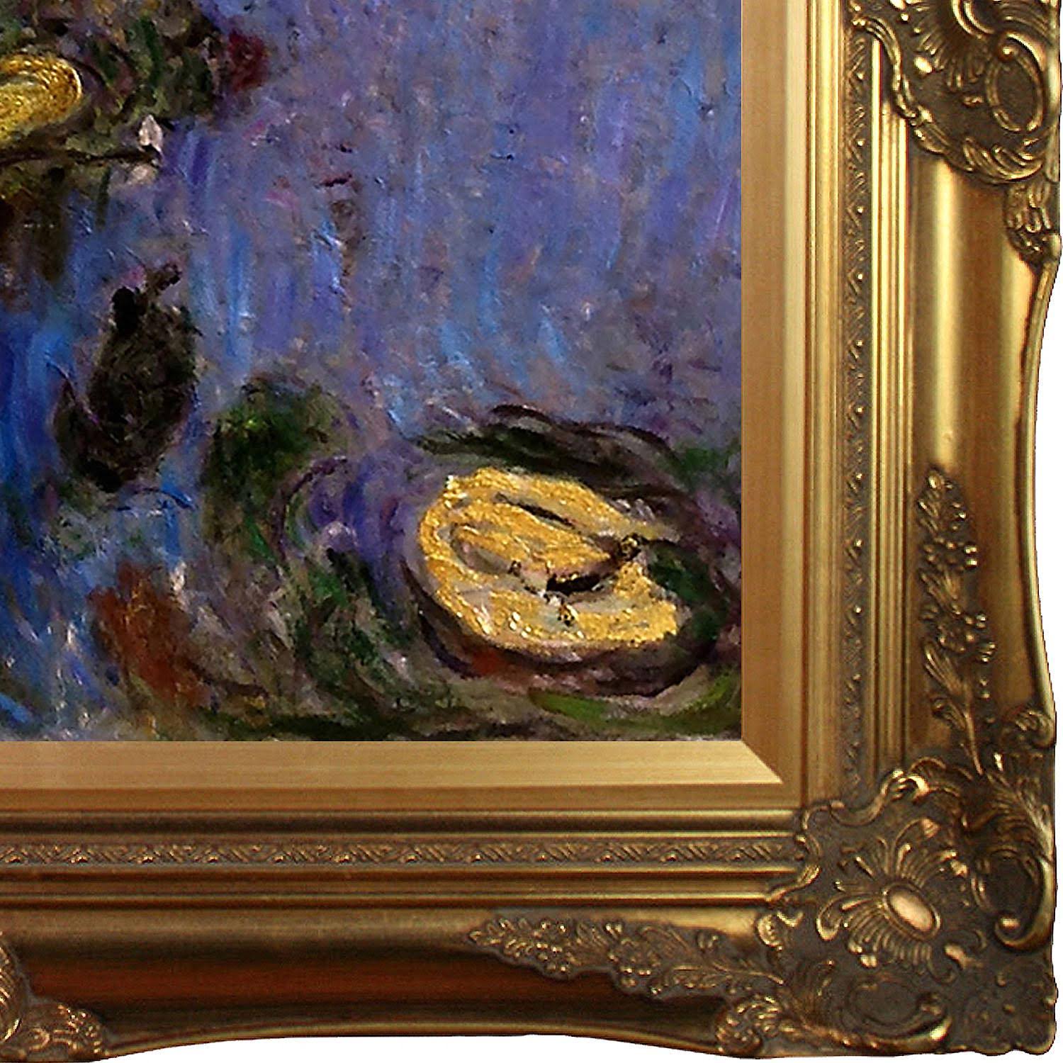 La Pastiche Claude Monet Water Lilies Hand Painted Framed Oil Reproduction on Canvas A9585