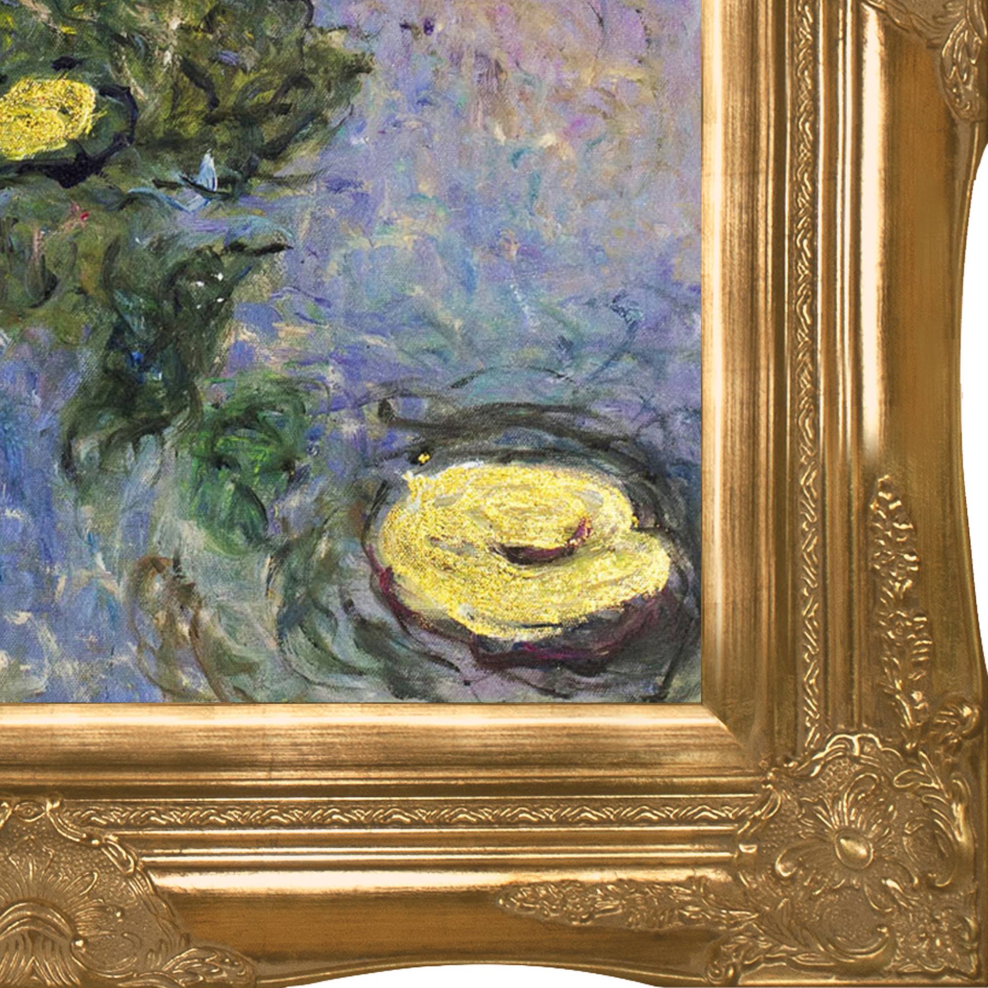 La Pastiche Claude Monet Water Lilies Hand Painted Framed Oil Reproduction on Canvas A9585
