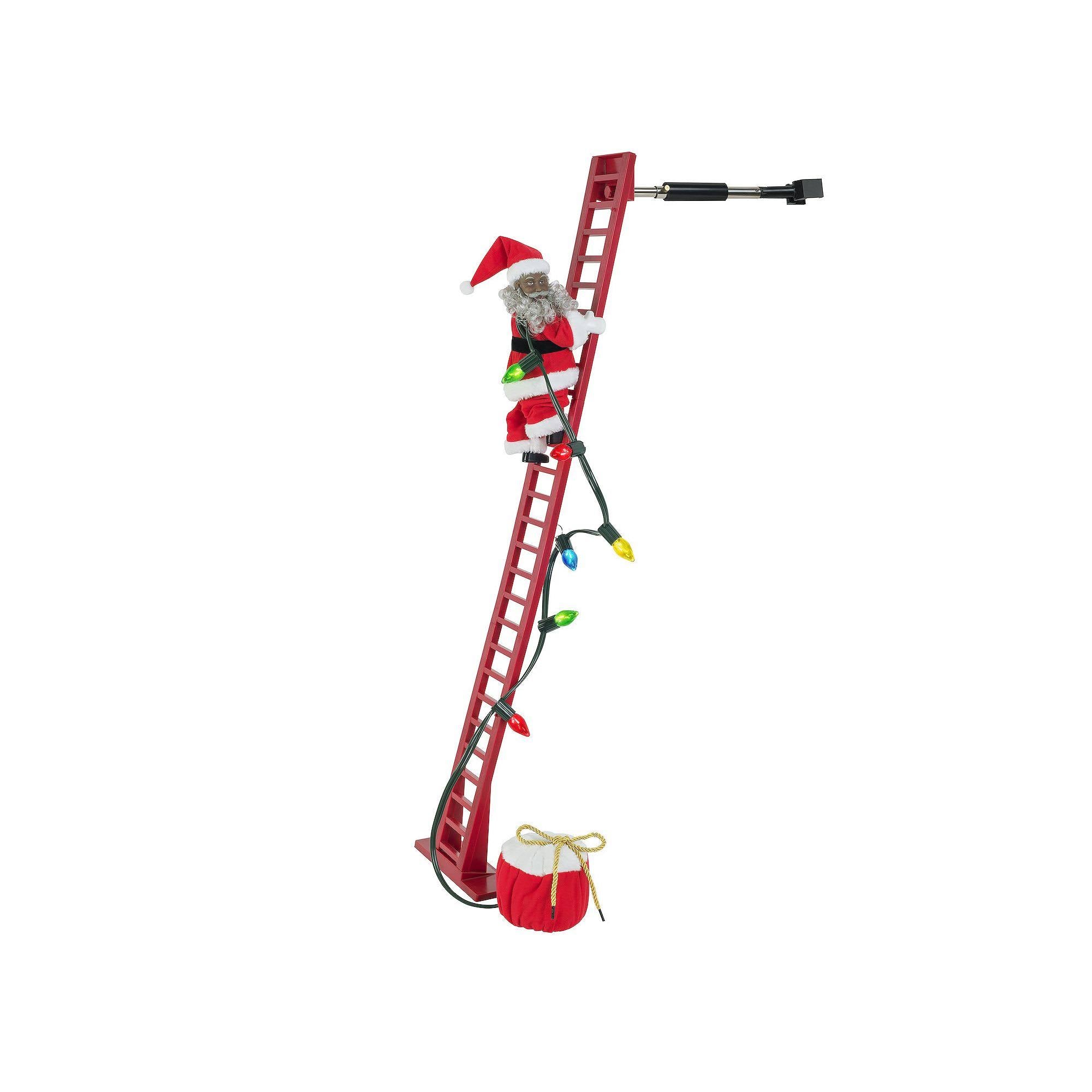 Mr. Christmas Climbing African American Santa H5565