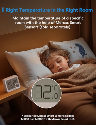 meross Smart Thermostat for Home, WiFi, Works with Matter, Alexa, Apple Home, Google Assistant S167992