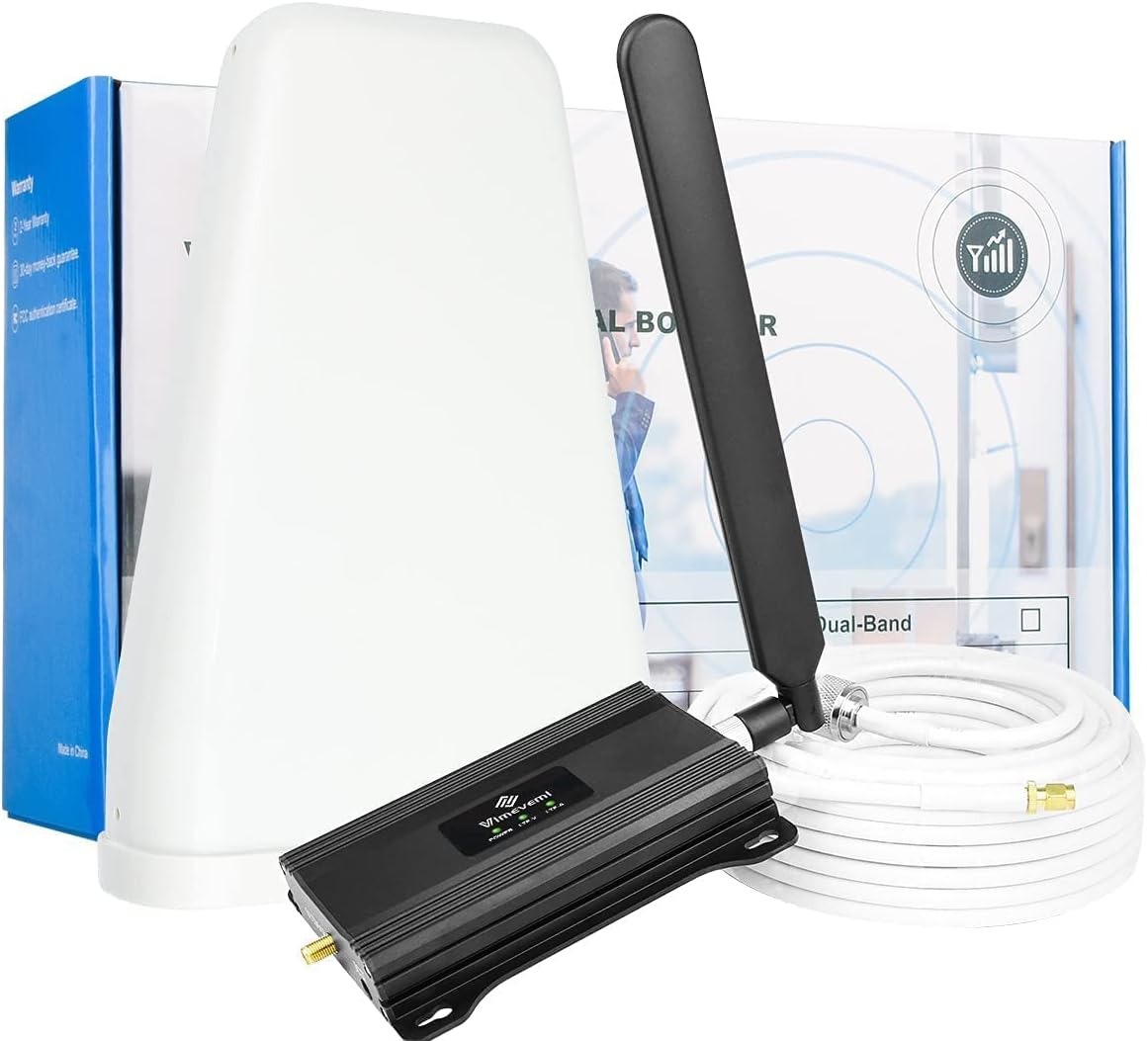 Verizon Cell Phone Signal Booster T Mobile AT&T Signal Booster 4G LTE 5G Band12/13/17 All Carriers Cell Phone Booster Verizon Network Extender Veriozn Signal Booster ATT Cell Booster for Home 4000sqft