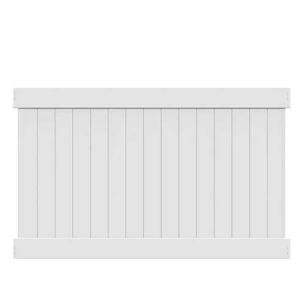 Veranda Linden H x 8 ft. W White Vinyl Privacy Fence Panel Kit - Shop Hardware Tools Online Store