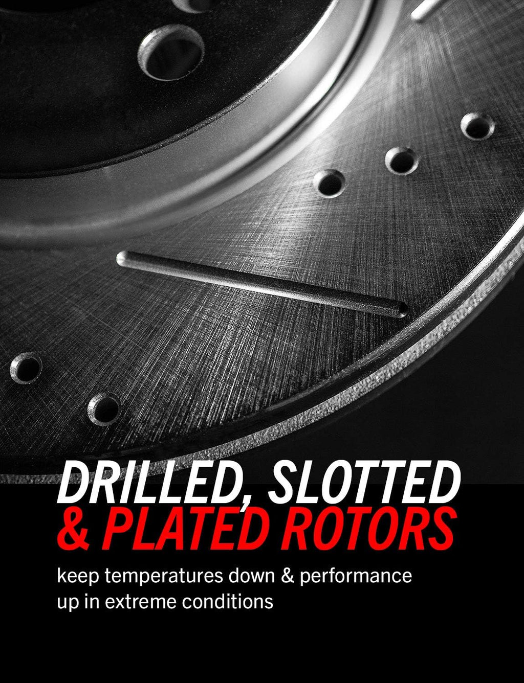 Power Stop K1304-26 Z26 Carbon Fiber Brake Pads with Drilled & Slotted Rotors Kit Y894