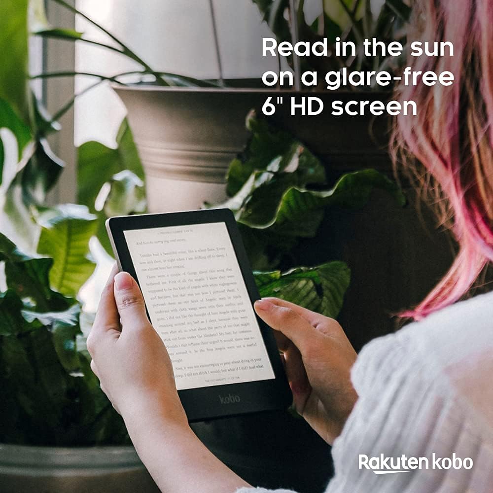 Kobo Clara HD eReader with 6" Glare Free Touchscreen, 8GB Storage, Black Q1835