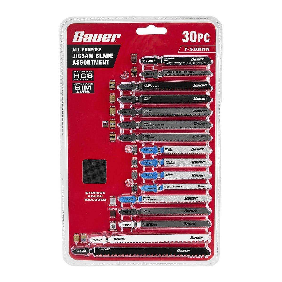Bauer T-shank General Purpose Jig Saw Blade Set E7388