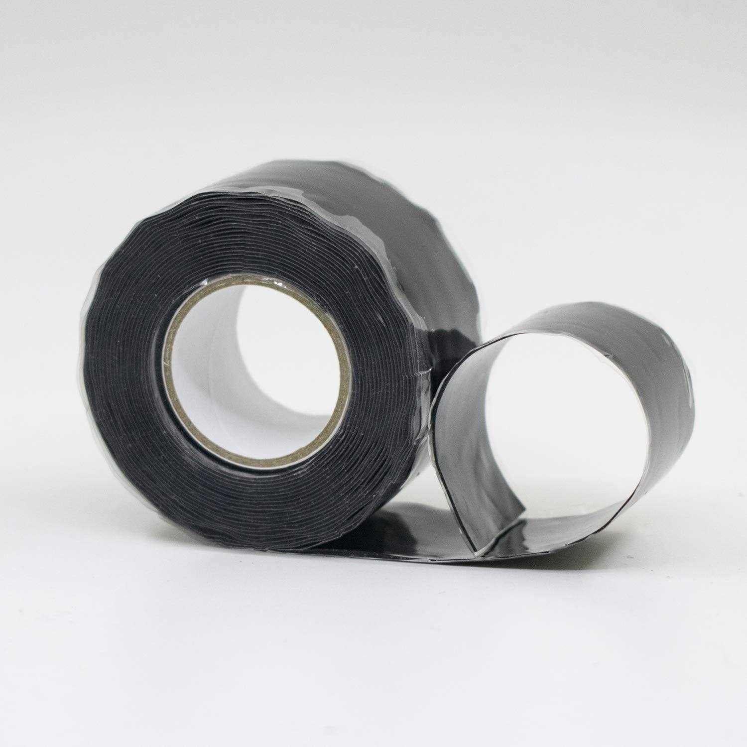 Self-Fusing Silicone Tape Black Heavy Duty Leak Proof E50134