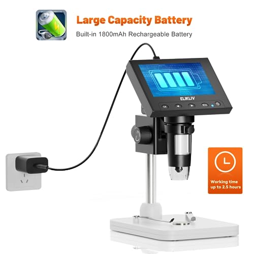Elikliv EDM4 4.3 Inch LCD Digital Coin Microscope 1000x T937