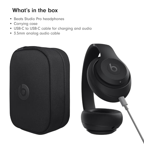 Beats Studio Pro Wireless Noise Cancelling Headphones, Black N96746