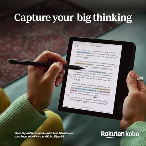 Kobo Stylus 2 Rechargeable Stylus for Libra Colour & Sage eReader (Black) D5026