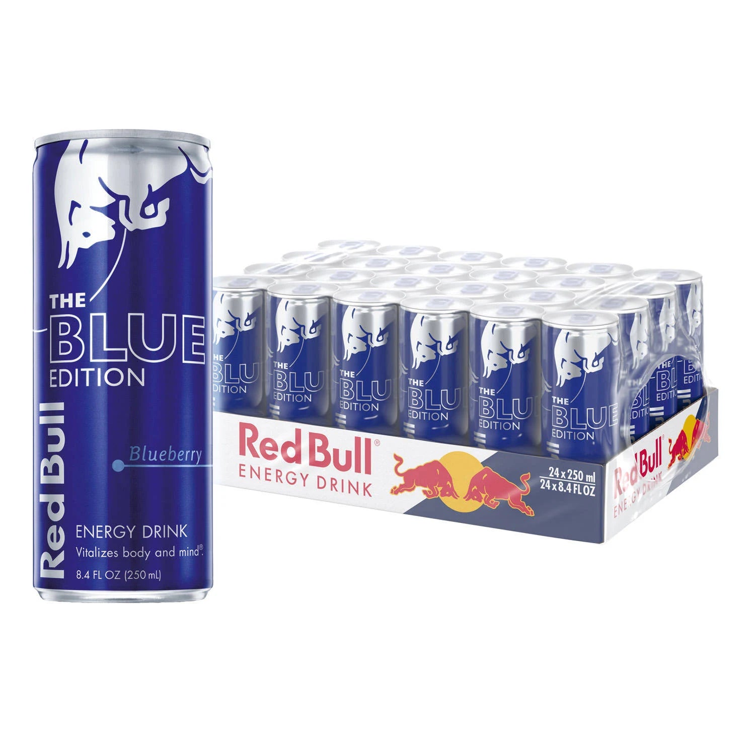 Red Bull The Blue Edition Energy Drink 24 Pack 8.4 oz Cans D682085